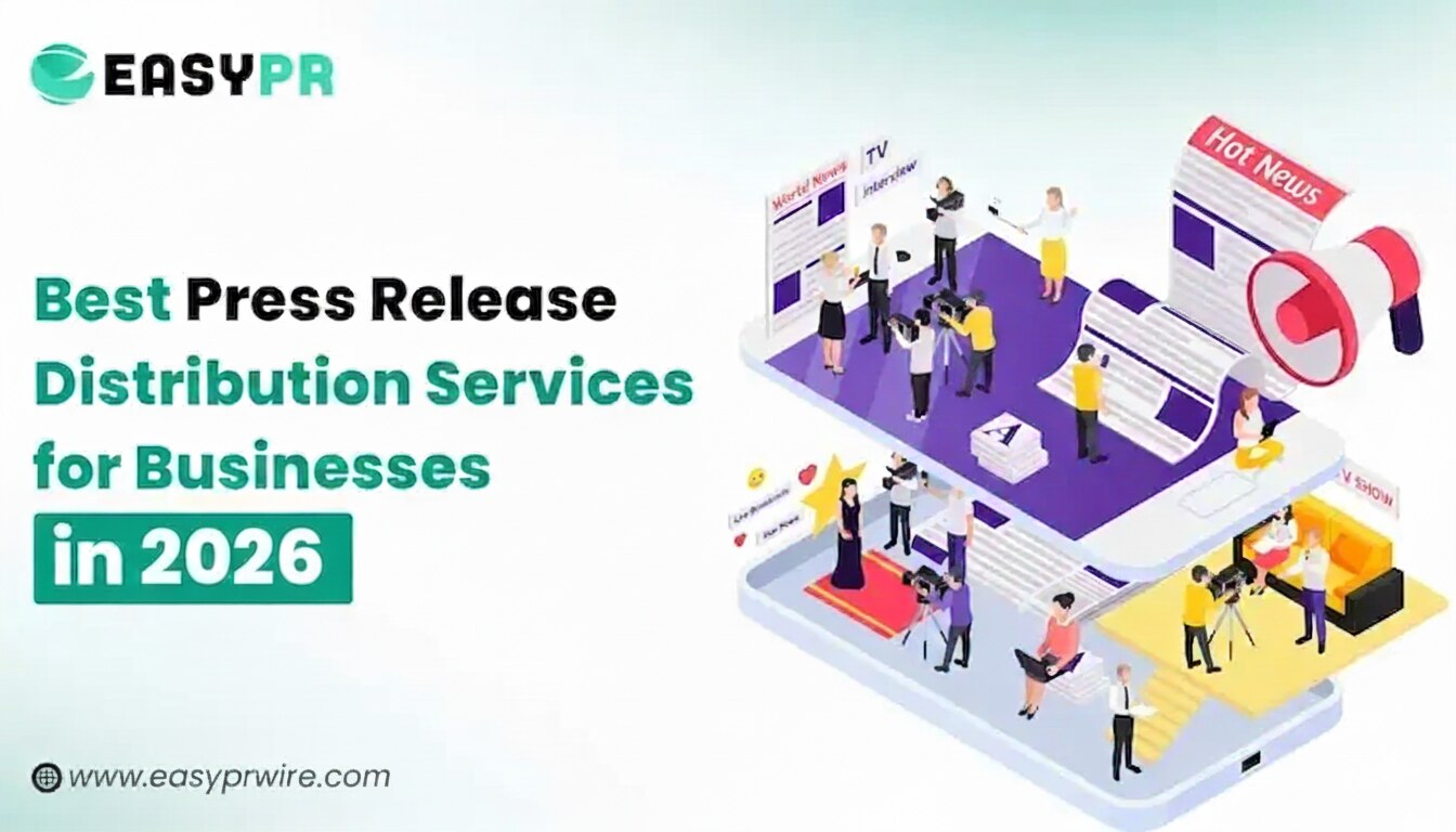 An illustration of best press release distribution services for businesses in 2026